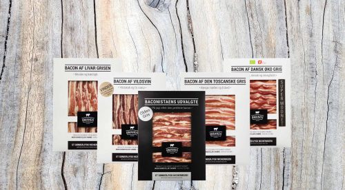 Bacon af livargrisen, vildsvin, toscanske gris, dansk økologisk gris og oldengrisen